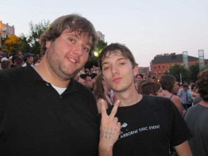 Drew & Matt getting *really keyed up* just before Airborne came on