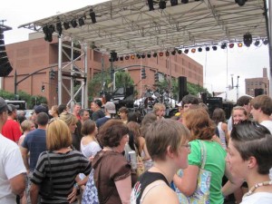 A great crowd and amazingly, no rain