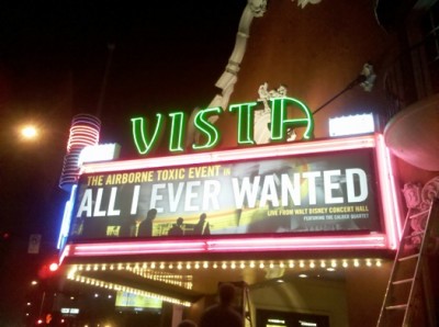 Tonight's film premiere is at the Vista in Los Feliz, Los Angeles.