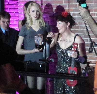 Amanda Palmer accepts her 'Artist of the Year' award.