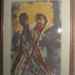 'Lovers' rice paper serigraph, from his Tarot Card series, circa 1975