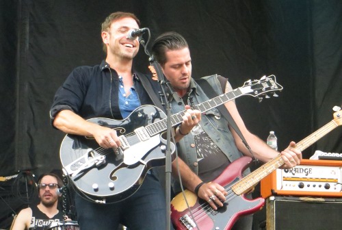 Daren Taylor, Mikel Jollett and Noah Harmon of The Airborne Toxic Event at Boston Calling