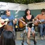 The Happy Hollows on a backyard deck for Echo Park Rising