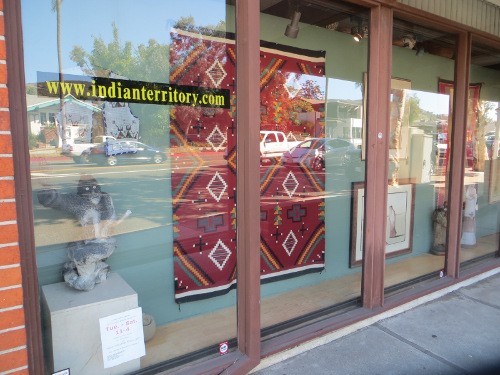 Nothing says white bread yuppie quite like a plate glass display of traditional Native American handicrafts